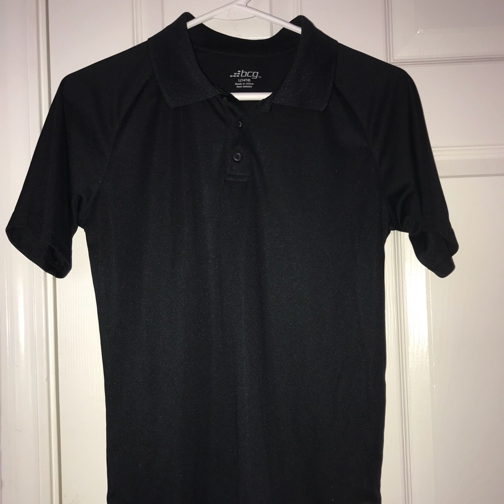 Black collared shirt